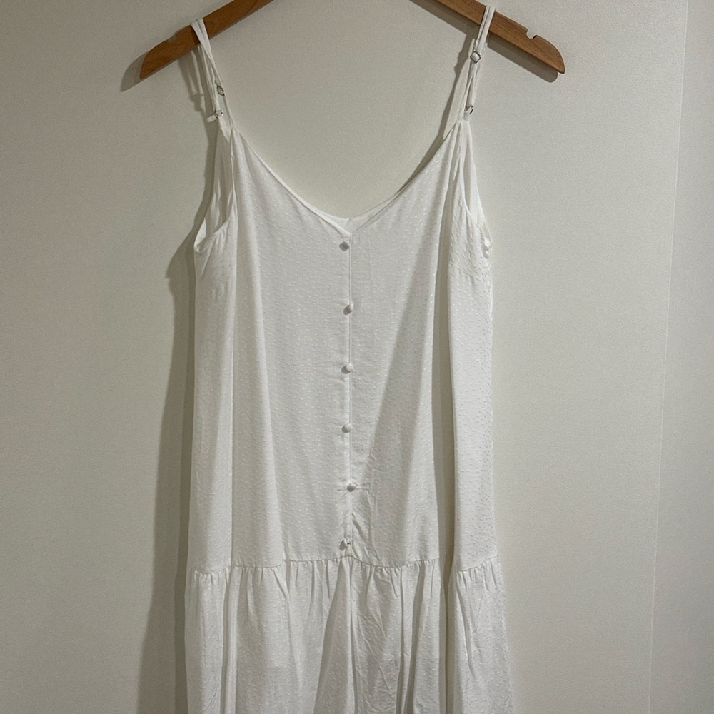 Cupshe White Button-Front Dress